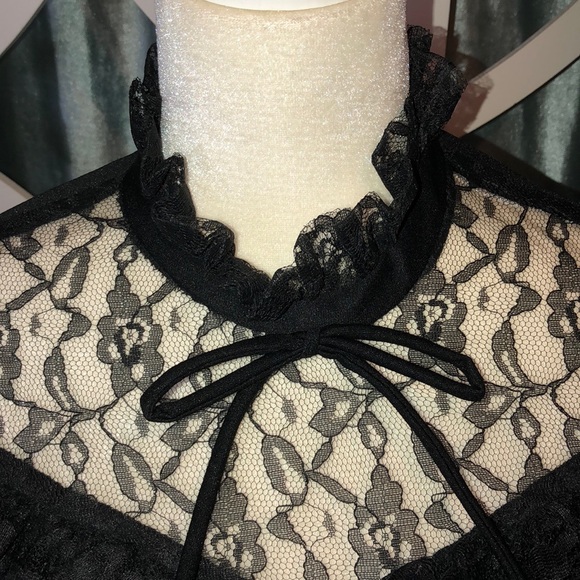 Vintage 70/80s Cottage Core/GunneSax Dress/Wednesday Adams Vibes - Picture 3 of 13